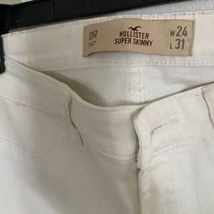 Girls hollister white super skinny pants